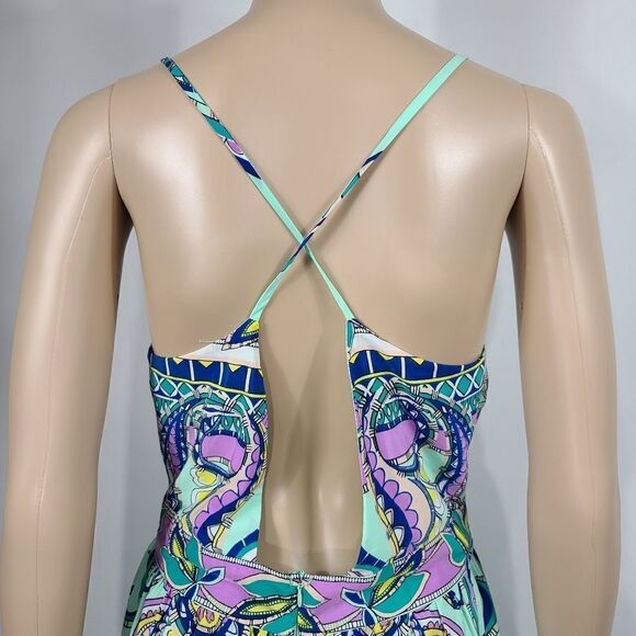 Dina be Scarf Print Boho Mint Maxi Spring Dress - Picture 8 of 8